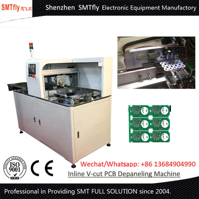 Escalonamiento/dispositivo impulsado por motor servo del separador del PWB del V-corte con las cuchillas circulares múltiples