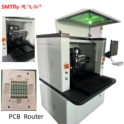 router del PWB Depaneling del blanco de 50000r/S 20W vía programa de enseñanza de la caja que controla