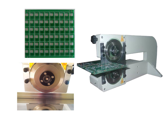 Separación de PCB Mahine motorizado de V-Groove Pcb Depaneler con cuchillas circulares