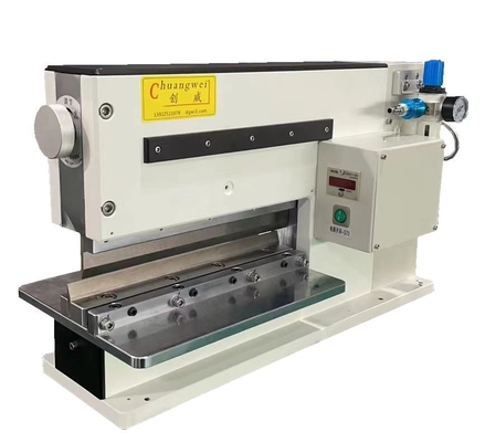 Máquina de corte de PCB V con accionamiento neumático para separar tablas de hasta 2,5 mm de espesor