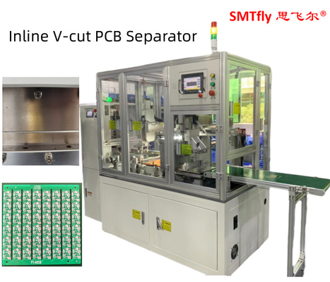 Máquina de corte de PCB V de 330mm 0.7Mpa en línea Pneumático 3.5mm Lámina lineal