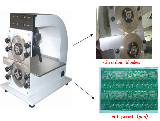 PWB Depanelizer de 200mm/S Mini Cutting Shear con dos cuchillas del círculo del TAXI